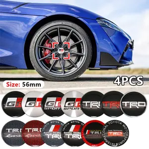 Toyota Car Gr Trd Wheel HUB Center Sticker, 3D Emblem Decal Vehicle Exterior Decoration Compatible with Gr86/yaris/corolla/trd 4runner, Upgrade Automotive Accessories, Sticker For Cars, Car Decals