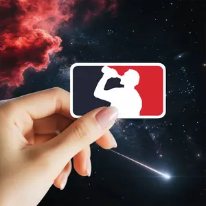 4PCS/SET Daily Fun Decor-Style NBA-Style Drinking Silhouette Sticker For Cups/Desktop Decor/Car Side Doors/Storage Boxes Minimalist logo elements add daily cool vibe Car & Life Item Personalized Decor