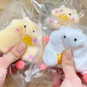 1pc Handmade Taba Hamster Stress Toys, Soft Sticky TPR Fidget Toys for & Kids, Cute Hamster Squishy Toys, Sensory Anxiety Relief Toys for Party Favors & Gifts Easter Valentine's Day Gifts,Office Leisure(Random Color)