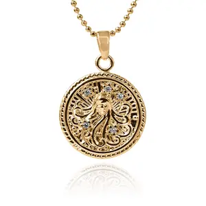 Virgo Zodiac Coin Necklace