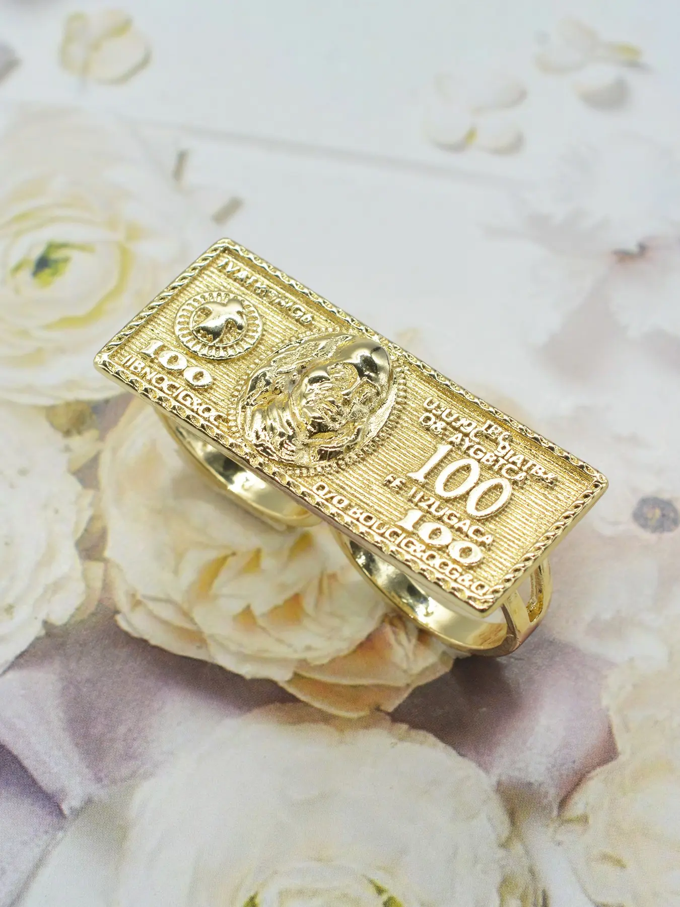 Men's Fashion Hip-Hop Dollar Bill Ring Set, Jewelry Ring, Hollow Out Design, Perfect Gift for Men, Ideal for Daily Wear & Special Occasions, Statement Ring, Statement Multi Ring