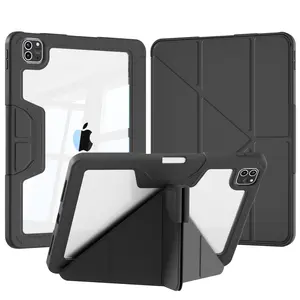 Kenke Clear & Durable iPad Case, All-Round Protection, Multi-Angle Stand, Built-in Apple Pencil Holder, Compatible with iPad 11th/10th Gen, Air M3/M2, Air 5th/4th Gen, Pro 1st–4th Gen 11"