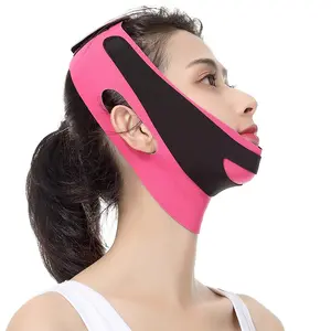 Face Slimming Bandage V Line Contour Facial Shaper Elastic Double Chin Remover Lift Up Belt Face Massager Women Strap Daily Skin Beauty Care Facial Shaping Tool Skin Care Tools