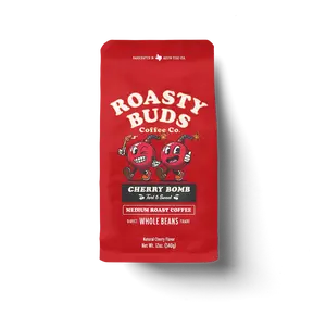 Roasty Buds Cherry Bomb Coffee - Arabica Coffee, Natural Cherry Flavor