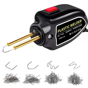 Professional 100W Car Bumper Plastic Welding Repair Gun Kit with 200 Welding Pins Tool, Heavy Duty Industrial Grade Multi-Function Electric Welder Device, DIY Sheet Metal Fast Fix Solution