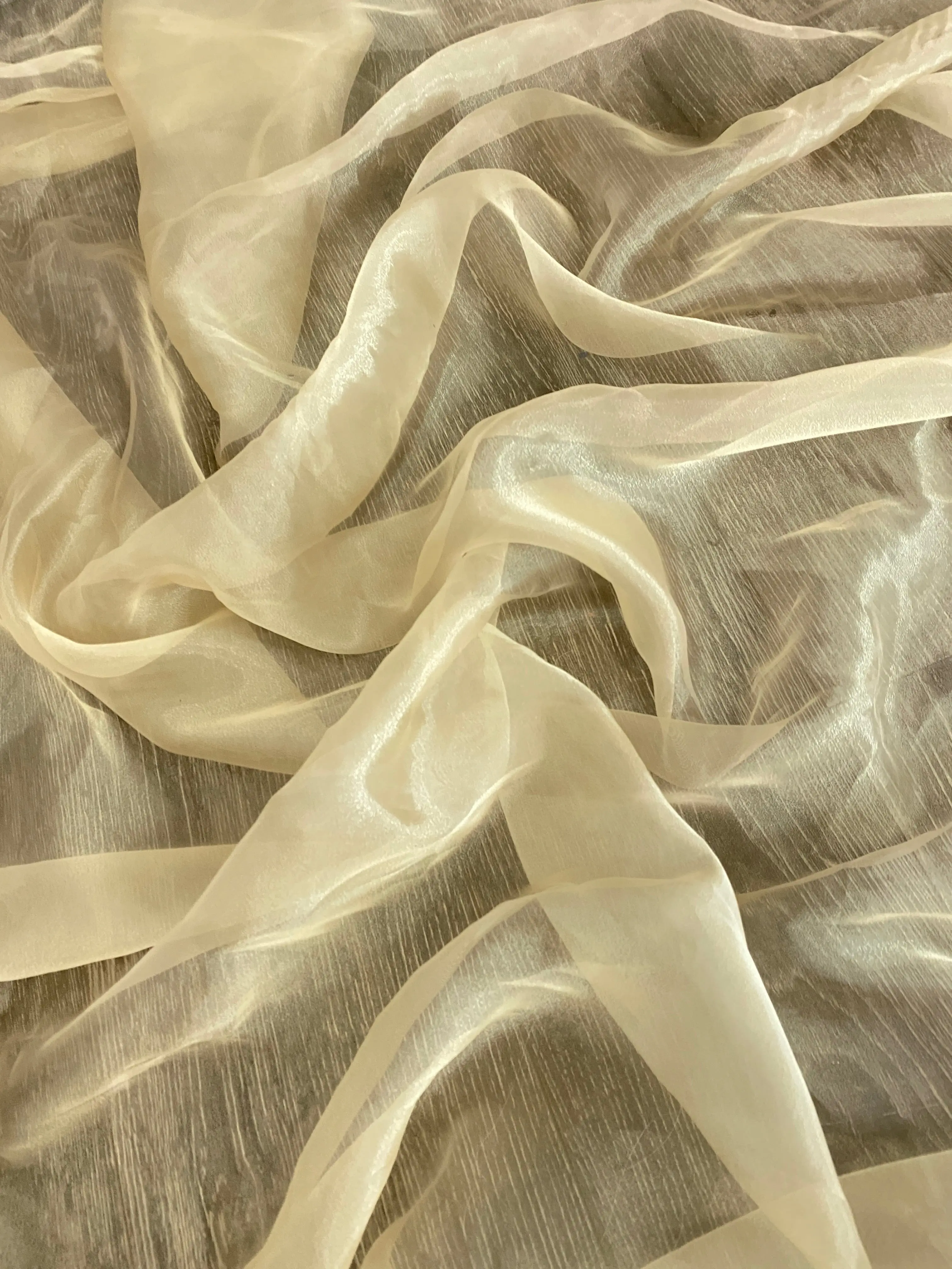 Gold Champagne Crystal Organza