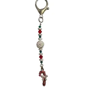 Black Friday Green and Red Candy Cane Stitch Marker