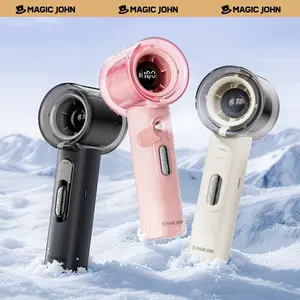 【DealsForYouDays】MAGICJOHN Mist Fan: 100-Speed Infinite Control, 3000mAh Battery (12.5H Life), Smart LED, 2-in-1 Handheld/Desktop. Free Lanyard & DIY Stickers. Perfect for Travel, Summer, Concerts, Commuting & Gifts for Girls.