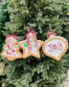 9.25 Inch Holiday Gingerbread Ornament Three Styles