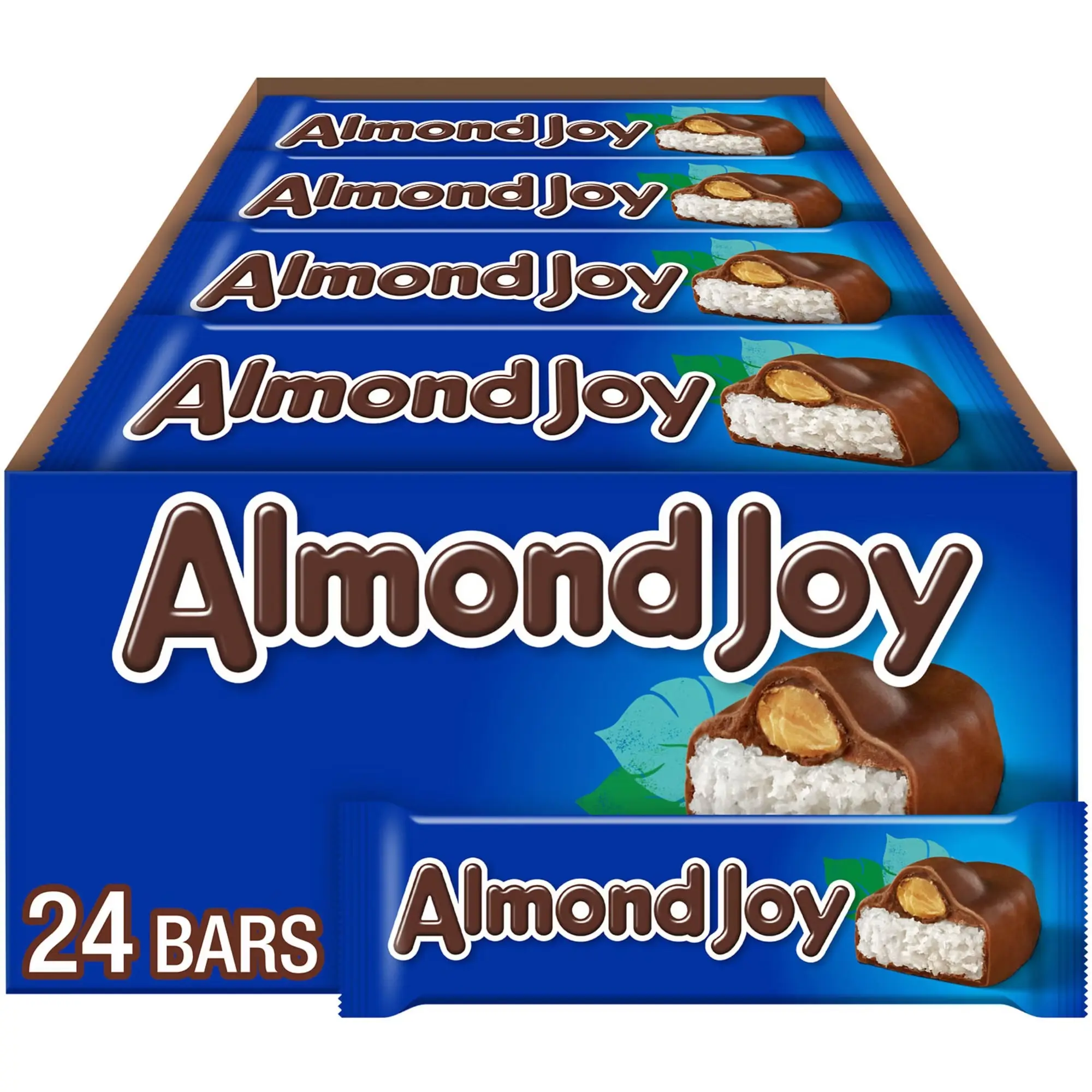 Crunchy Almond Coconut Chocolate Snack Candies - 1.61 oz, 36 Pcs Bulk Pack Kosher Gluten-Free Box, Ideal for Easter, Graduations, Tropical-Themed Events