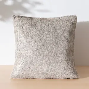 Grey Cowhide Pillow