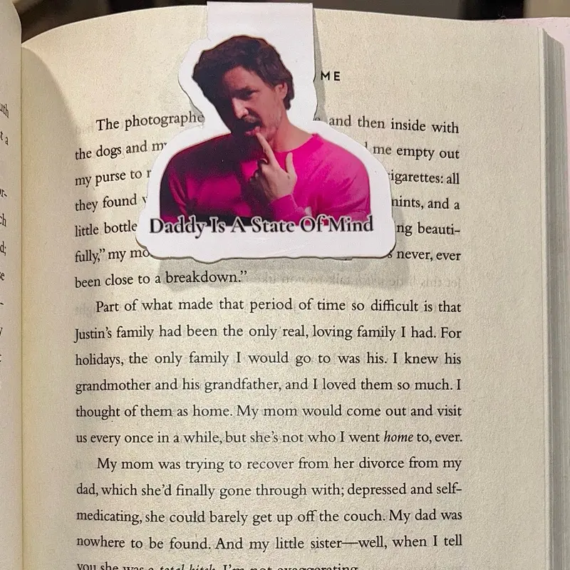 Pedro Pascal Magnetic Bookmark - Daddy Is A State Of Mind Design for Book Lovers Featuring Pedro Pascal Image