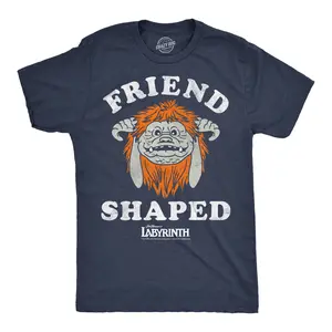Mens Funny T Shirts Friend Shaped Ludo Jim Henson's Labyrinth Movie Tee For Men Mens Funny T Shirts Cool Vintage Fashion T-Shirt Gift Classic Menswear Funny Movie Short Sleeve Novelty Tees for Guys Navy -