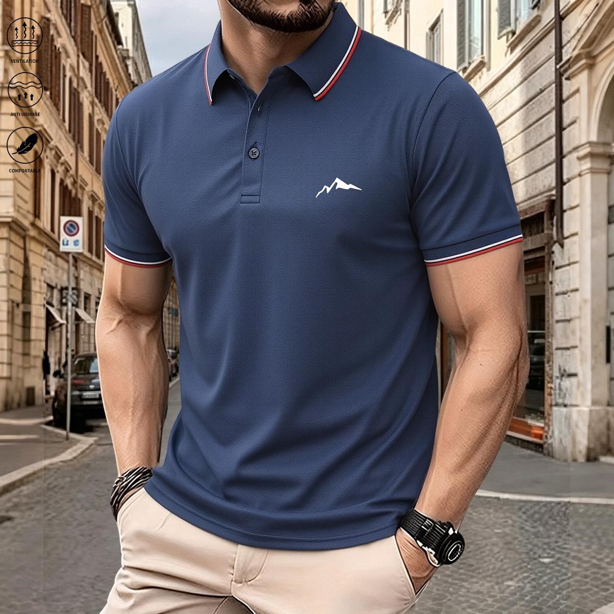 Men’s polo shirt, soft and breathable short sleeves, suitable for everyday wear, outdoor activities, and vacations, summer golf shirt, men’s short sleeves, menswear