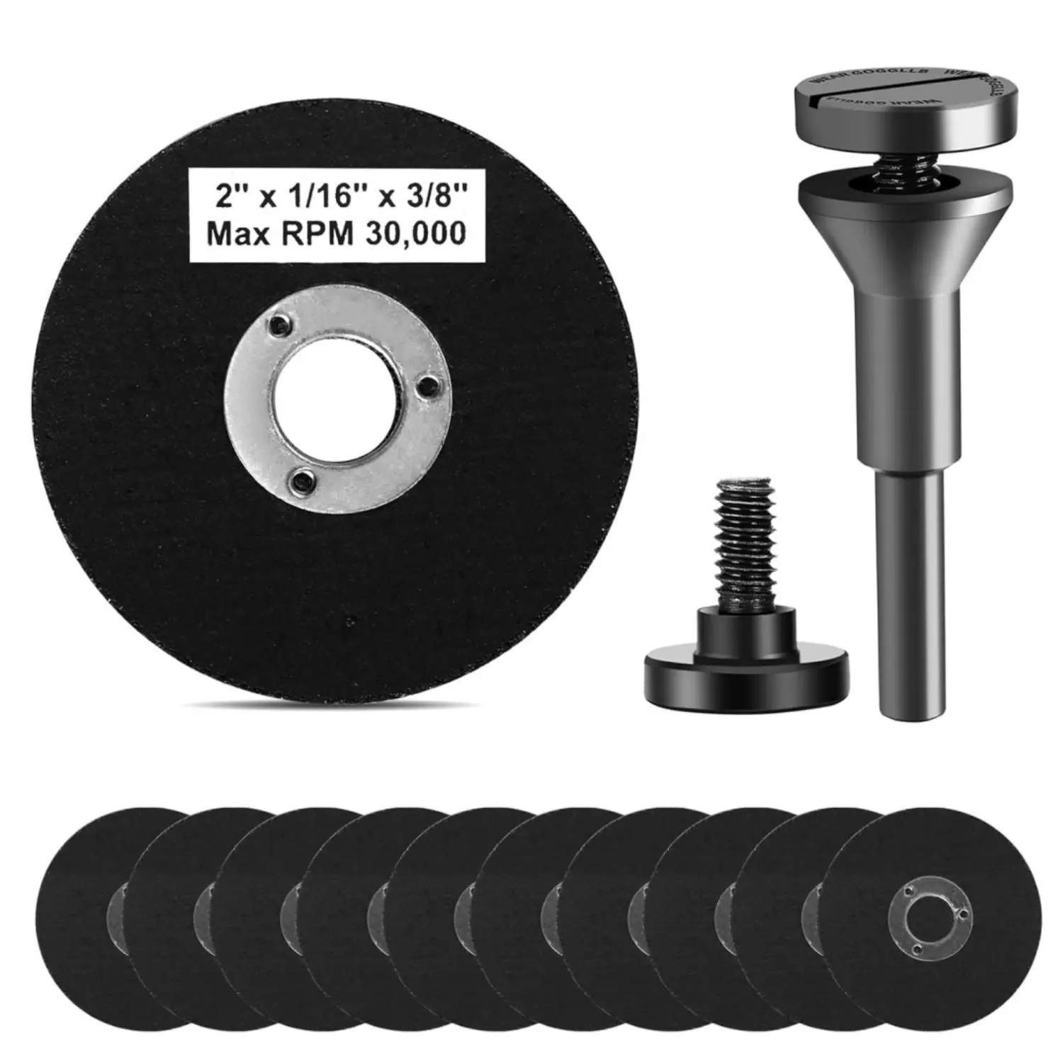 11Pcs 2 Inch Die Grinder Cut Off Wheel, Metal Cutting Discs 3/8in Hole with Metal Arbor 1/4in Shank,Drill Metal Cutter Attachment for Cuts Steel, Bronze, Brass, Nuts,Bolts, Screws etc - Home Improvement.