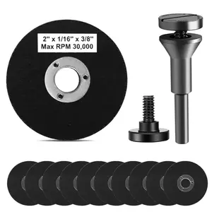 11Pcs 2 Inch Die Grinder Cut Off Wheel, Metal Cutting Discs 3/8in Hole with Metal Arbor 1/4in Shank,Drill Metal Cutter Attachment for Cuts Steel, Bronze, Brass, Nuts,Bolts, Screws etc - Home Improvement.