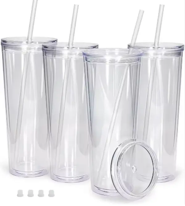 acrylic mason jar tumblers with lids Cupture Acrylic Mason Jar Tumbler Mugs with Lids & Straws