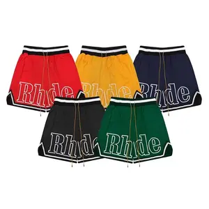 GGFL Men's 5-Pack Mesh Quick-Drying Sports Shorts, Breathable Loose Fitness Basketball Beach Shorts.Basketball Logo Short