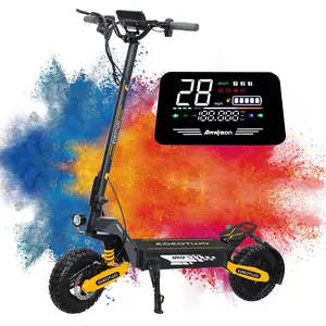 EOEOTWO GT06 1200w adult off-road electric scooter with a top speed of 28Mph,624/1123WH folding scooter with20/40miles, 11-inch off-road tire E-escooter with C-shape and front andrear suspension for commuter/off-road use