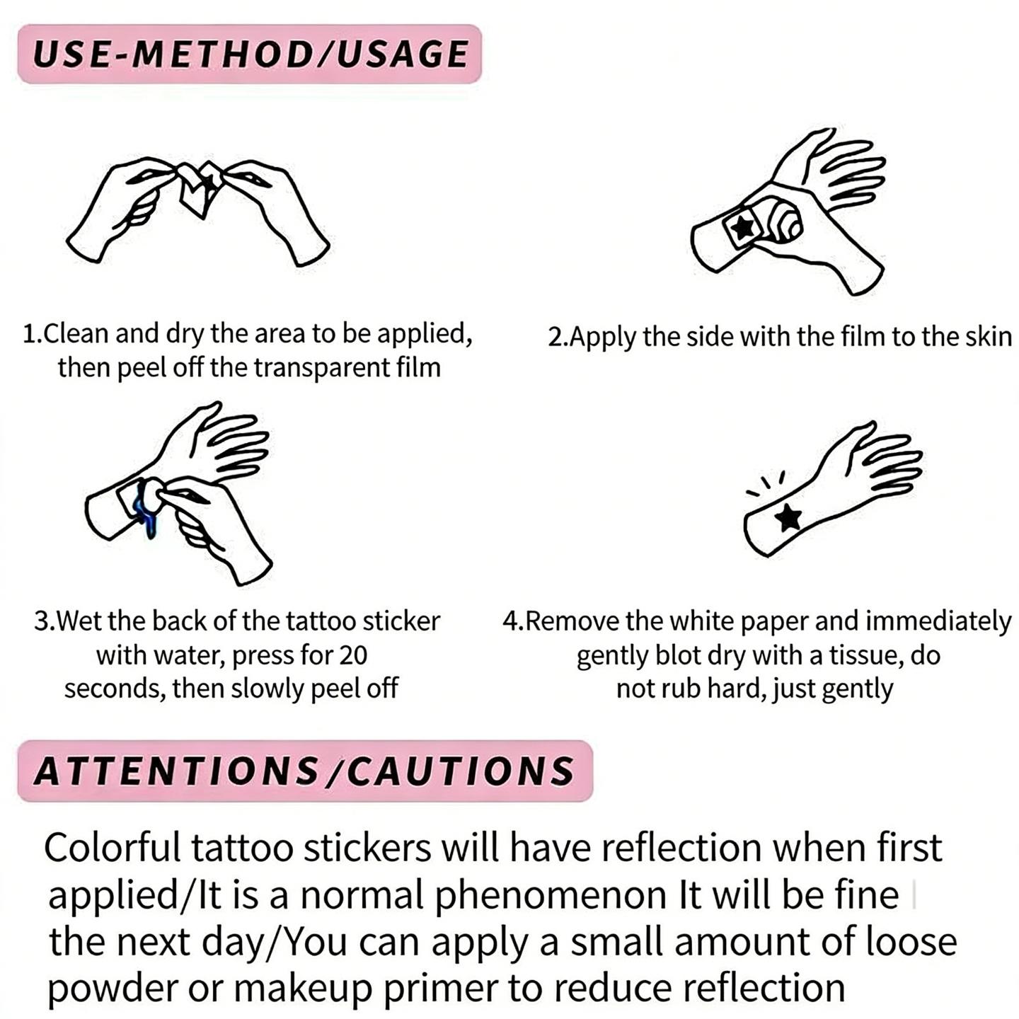 Cool, Dark-Themed Black-and-White Tribal Rune Symbol Totem Tattoo Stickers – Realistic Semi-Permanent Waterproof Tattoos