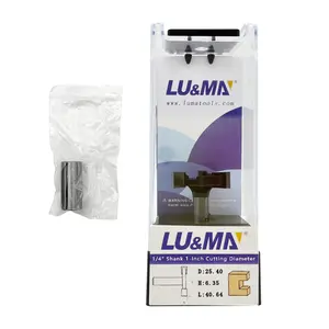 Carbide Router Bits, 1/4 inch Shank 1 inch Cutting Diameter, Slab Flattening Router Bit Planing Bit Wood Milling Cutter Planer Woodworking Tool by LU&MN