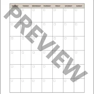 Blank Calendars for Organizing Your Schedule