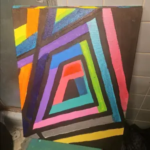 inside the lines, original painting by myself; Emily Burcham