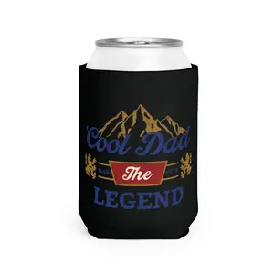 Cool Dad The Legend can holder sleeve Gift for Dad Fathers Day Can Coolie Drinkware Mug Tumbler Cup Bottles Portable Black Cold-Hot Insulator party