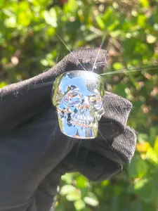 Skull Ring for Men Real Copper Gold Plated Hip Hop Jewelry