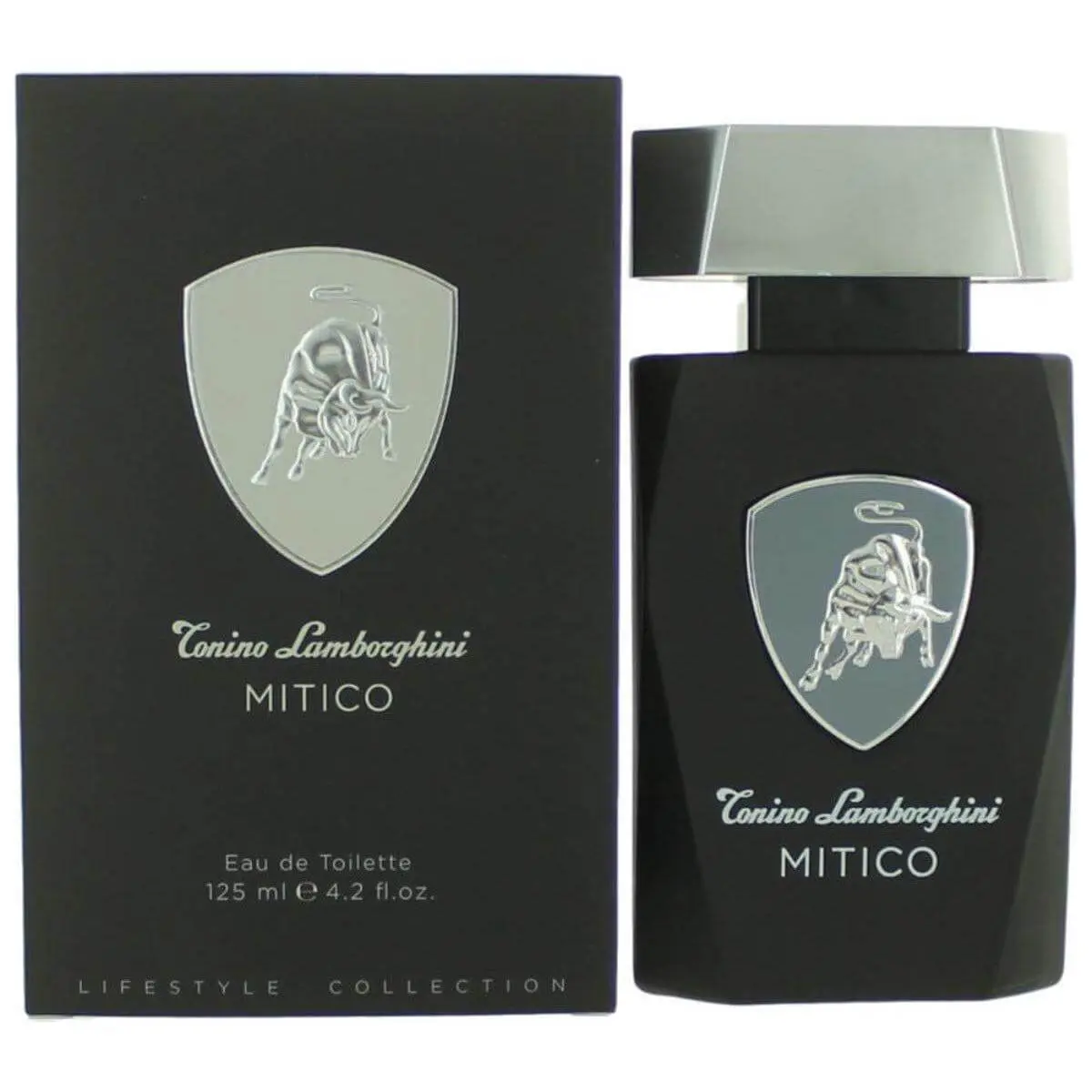 TONINO LAMBORGHINI Mitico Men's Eau de Toilette Spray - Spicy Minty Scent with Cedar, Mint, Nutmeg & Musk Notes, Refined Long-Lasting 4.2 fl oz Liquid Spray Men's Fragrance