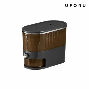 UFORU Press Type Airtight Plated Rice Dispenser 11Lbs/22Lbs Dual Sizes BPA-Free Grain Cereal Storage Container with Measuring Cup for Kitchen Pantry Soybean Corn Dry Food Organizationdealsforyou#SummerWins