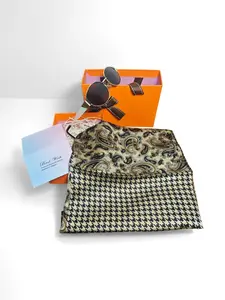 Luxury Beautiful Gift Box Set Spring Summer 2026, Includes Fashion Sunglasses & Ladies Handkerchief Geometric, Perfect Mother's Day Present, Card Included