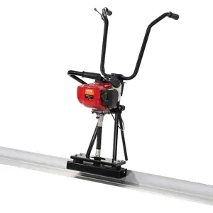 VEVOR Gas Concrete Power Screed, 6ft Aluminum Board Straight Edge Bar Set, 4 Stroke Cement Finishing Vibrating Motor with Height Adjustable Handles, High Efficient Concrete Tools 6500RPM