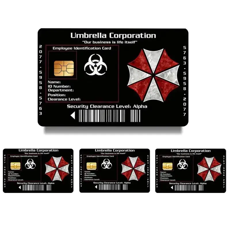 2 PACK Umbrella Corp Bioweapons Division Card Skin - Credit Debit Card Sticker Cover Decal, Waterproof Anti-Bubble Vinyl Card Wrap, Resident Evil Merch Gift