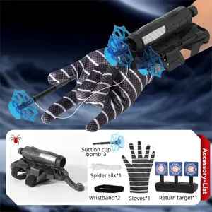Spider Web Shooter Toy Set, Hero Launcher Wristband with Glove & Suction Cups, Cosplay Role Play Prop, Cool Gift for Kids Boys Girls, Perfect for Birthday Halloween Christmas Party