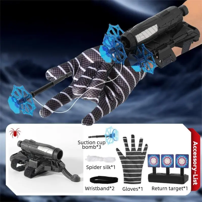 Spider Web Shooter Toy Set, Hero Launcher Wristband with Glove & Suction Cups, Cosplay Role Play Prop, Cool Gift for Kids Boys Girls, Perfect for Birthday Halloween Christmas Party