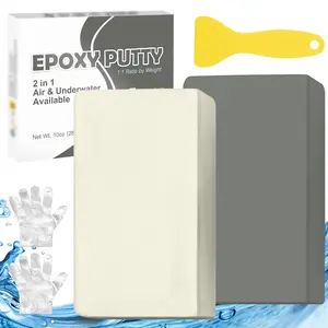 Epoxy Putty - 10oz Fast Repair Multipurpose Clay,  Adhesion Metal Filler Putty for Fixing Leaks, Cracks, Filling - 2 Part Epoxy Sculpt Clay for Bonding Metal, Tile, Ceramics, Plastic (Grey)