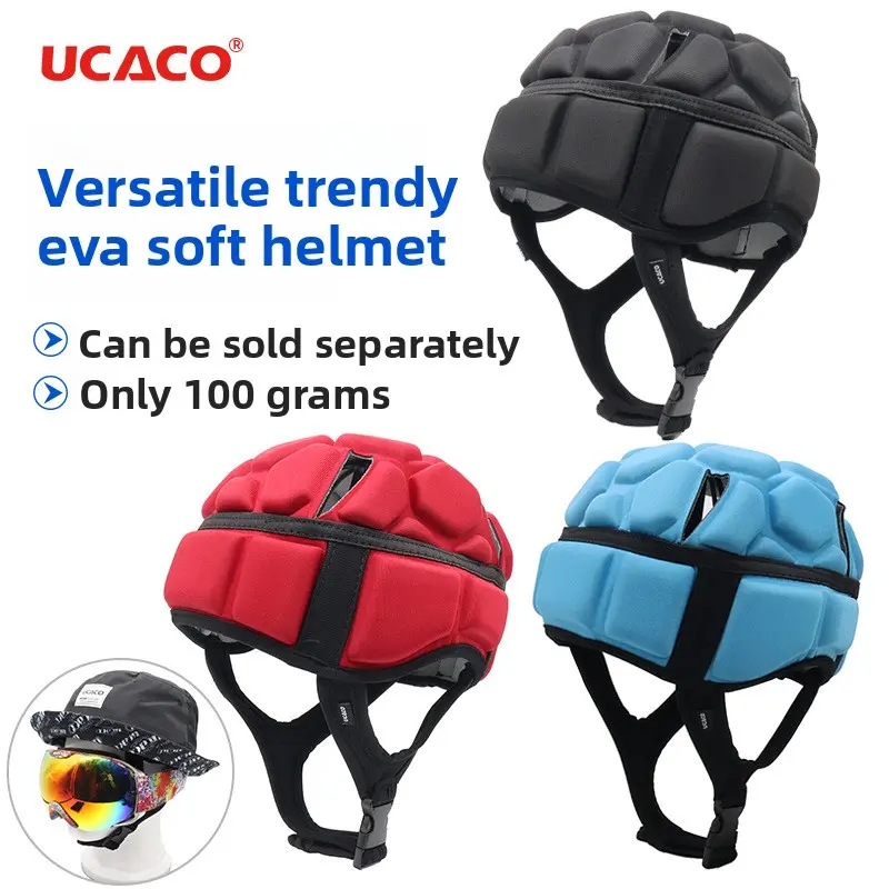 Outdoor Sports Skiing Safety Helmet Skating Football Rugby Anti-Drop Bumping Headgear Riding Surf Cap Head Warm Soft Helmet Helmet Safety Hat Liner