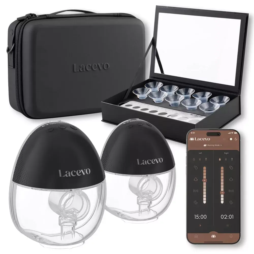 Lacevo S70 Wearable Breast Pump Compact Set - 2pk, Wearable Pump for Baby & Maternity Nursing & Feeding