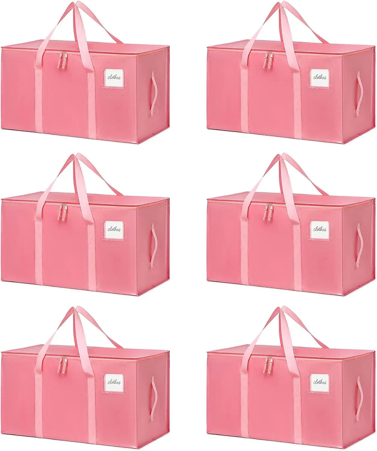 Moving Bags Heavy Duty Bubblegum Pink – Large Packing Bags for Moving, Extra Large Storage Totes with Zippers and Handles