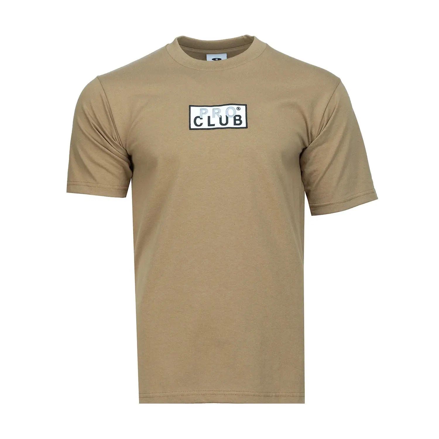Pro Club Men's Heavyweight Embroidered Box Logo Short Sleeve T-Shirt summerwins