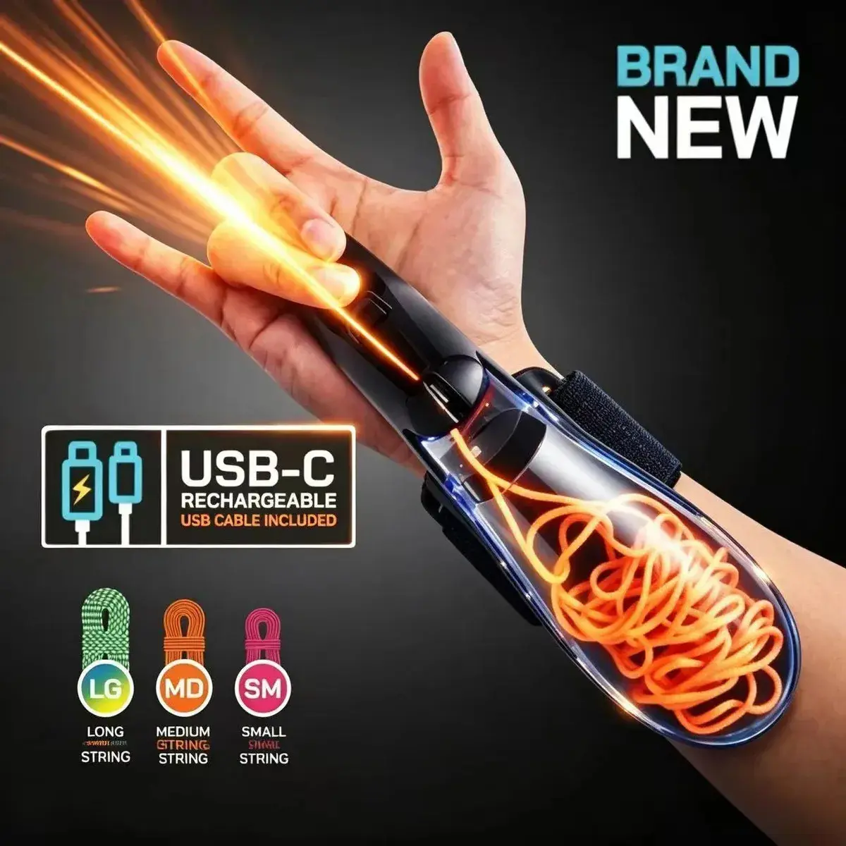 Brand New 2026 USB-C Rechargeable StringLaunching Webshooter Glows-In-the-DarkPerfect Holiday Gift for Kids Boys GirlsChristmas New Year Birthday