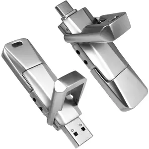 512GB Solid State USB Drive, Up to 550MB/s High Speed USB 3.2 Gen 2 Flash Drive, USB C & USB A  Drive Thumb Drive, External SSD for  17/16/15, Android, MacBook, Laptop, PC, iPad and