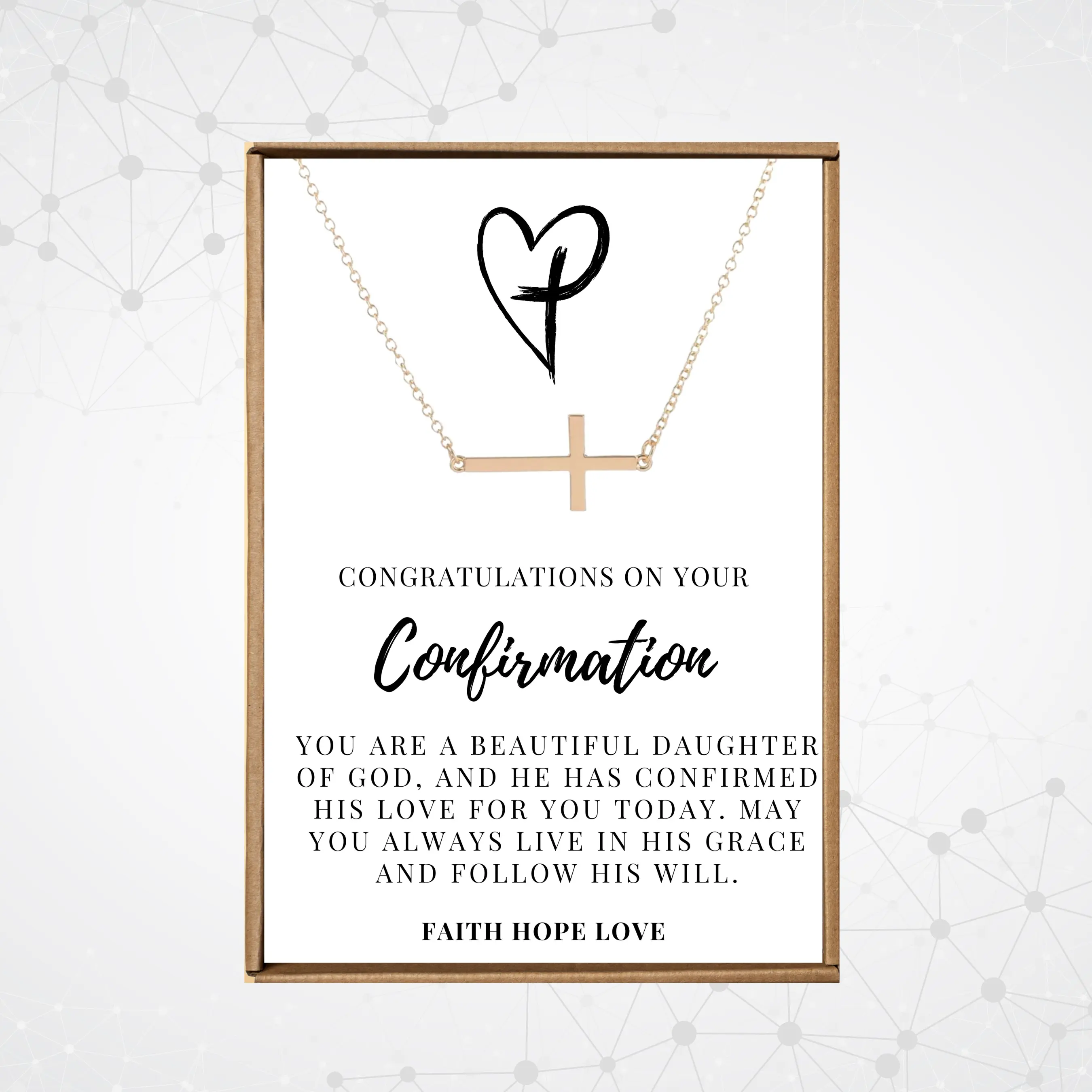 Confirmation gifts for girls necklace, Religious gifts for women jewelry, Confirmation present for goddaughter