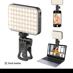 Rechargeable Selfie Light & Phone LED Light with 3 Modes & 4 Brightness Levels, 1200mAh Battery, Clip-On Design, Perfect for Selfies, Makeup, Live Streaming & Video Conferencing