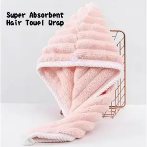 Ultra Absorbent Microfiber Hair  Wrap, Fast Drying Hair Turban for Women, Anti-Frizz Solution for All Hair Types, Salon-Quality Style Tool travel