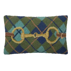 Gingham Snaffle Bit Pillow