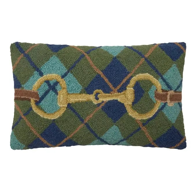 Gingham Snaffle Bit Pillow Gingham Snaffle Bit Pillow