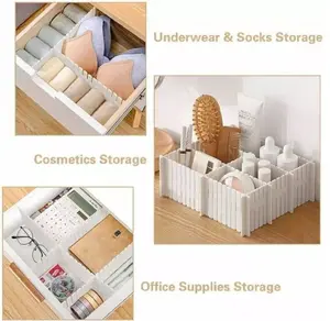 4Pcs Adjustable DIY Drawer Dividers Storage Organizer Separator 14.5*2.75"