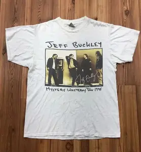 Jeff Buckley Music Tour Basic weiß Unisex T-Shirt Reprint S-5XL KH13975-